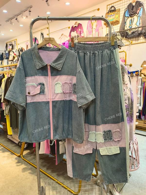 NO BRAND ONE SET TYPO KMJ PDK PINK DNM