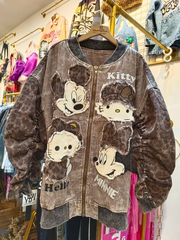 T+TANG JAKET JEANS MICKEY HK LGN LEOPARD