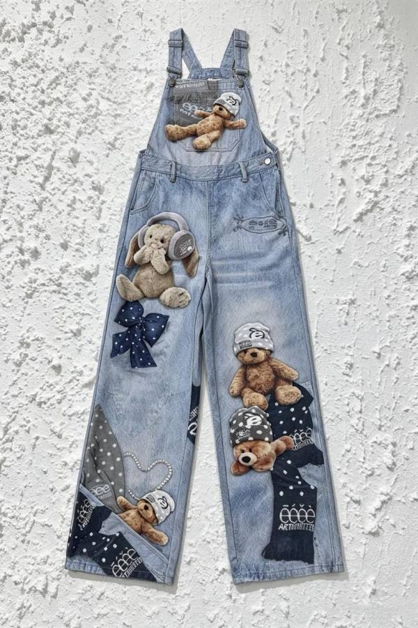 OVERALL J CLN PJG BUNNY & BEAR PITA NAVY